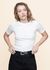 T-shirt côtelé en coton bio | écru "rib t-shirt star white" - Knowledge Cotton Apparel