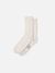 Chaussettes torsadées en coton bio | beige "women cable socks offwhite" - Nudie Jeans