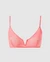 Soutien-gorge en matière recyclée | orange "mesh v-balconette - coral" - Understatement