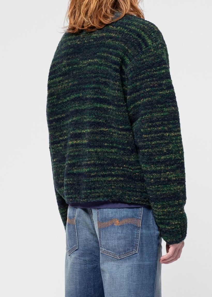 Pull en laine certifiée | multicolore "gurra boucle sweater - multi" - Nudie Jeans