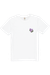 T-shirt blanc brodé en coton bio - violettes blanc - Johnny Romance - 3