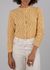 Cardigan en matières recyclées | moutarde "holeknit knitted jacket sunshine yellow"