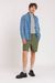 Short en lin | vert "reagan four leaf clover" - Kings of Indigo