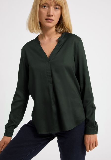 Blouse vert forêt en lenzing  - ceylaan vintage green