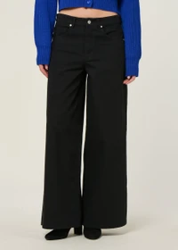 Pantalon large en coton bio | noir "black hedda pants"