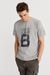 T-shirt gris clair à imprimés en coton bio - nataal