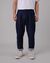 Pantalon ample en flanelle de coton bio | marine chiné "flannel comfort chino navy"