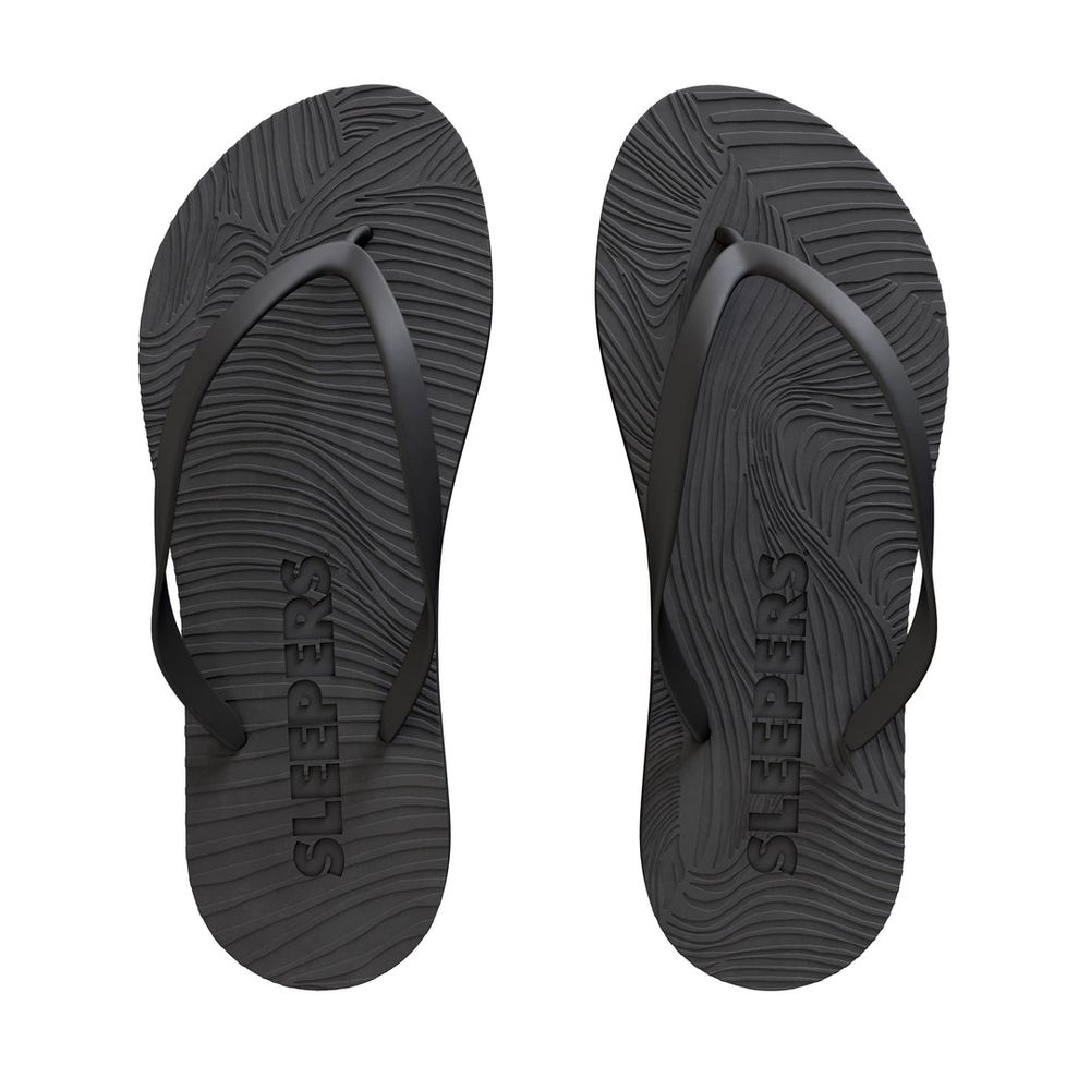 Tongs en caoutchouc naturel | noir &quot;slim black&quot; Sleepers