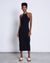Robe moulante noire en coton bio - mini dress elita black