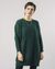 Robe pull verte en tencel et laine recyclée - knitted dress dark green