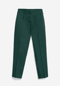 Pantalon à pinces en coton bio | vert foncé "warmaar teal stone"