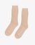 Chaussettes beiges en laine mérinos recyclée - honey beige