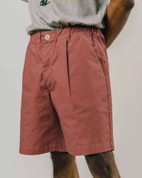 Short ample rouge en coton bio - ripstop oversize short sorbet - red