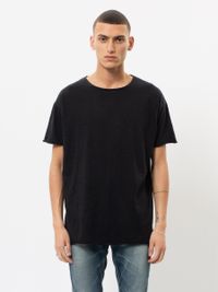 T-shirt ample noir en coton bio - roger slub black