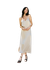 Jupe satinée midi en viscose enka | beige "dira ivory"