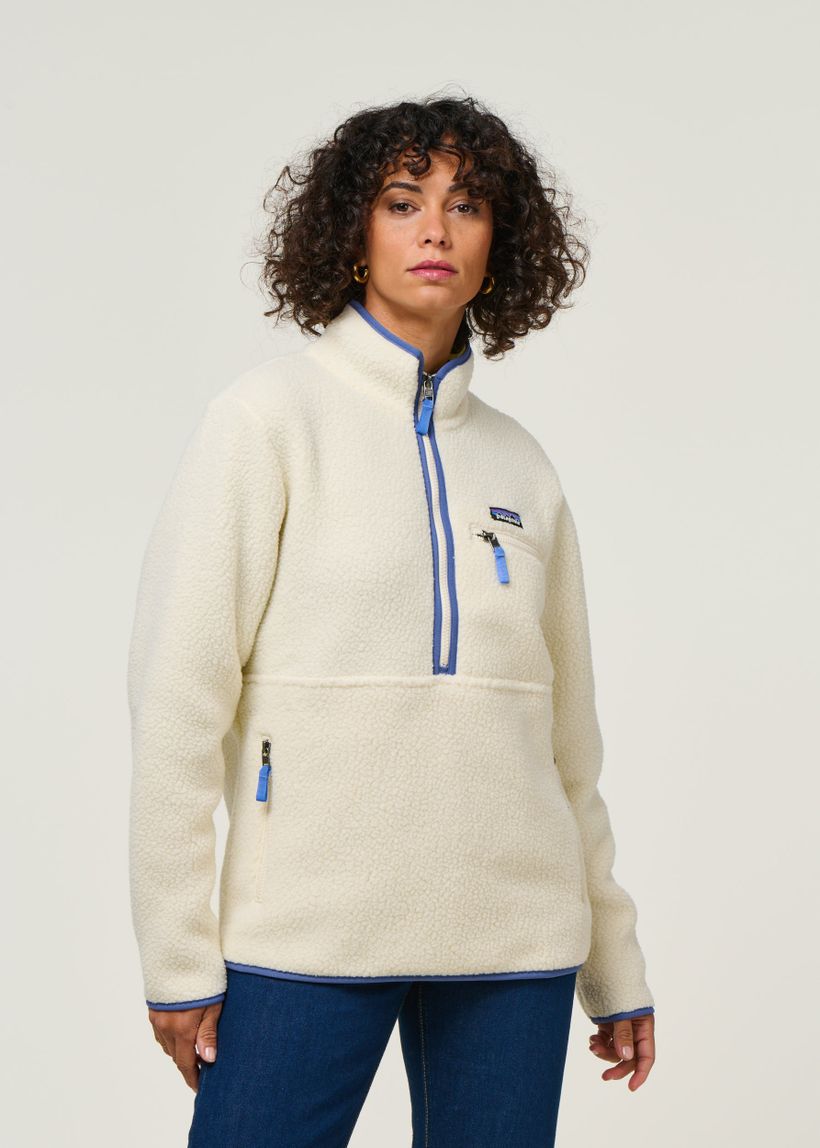 Polaire en matière recyclée | écru "retro pile marsupial natural" - Patagonia