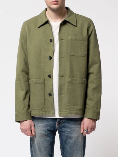 Veste de travail verte en coton bio - barney worker