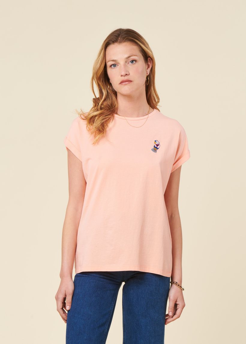 T-shirt imprimé en coton bio | noir 