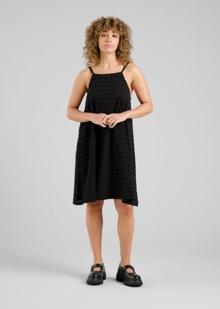 Robe en coton bio | noir "dress nykvarn lace black - black" - Dedicated
