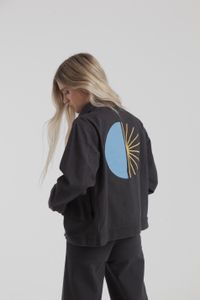 Veste brodée noire en coton bio - gypsy