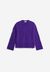 Pull maille en laine bio et recyclée | violet "brunaa cable - indigo lilac"