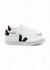 Baskets basses en cuir certifié | blanc et noir "camp leather white black" - Veja