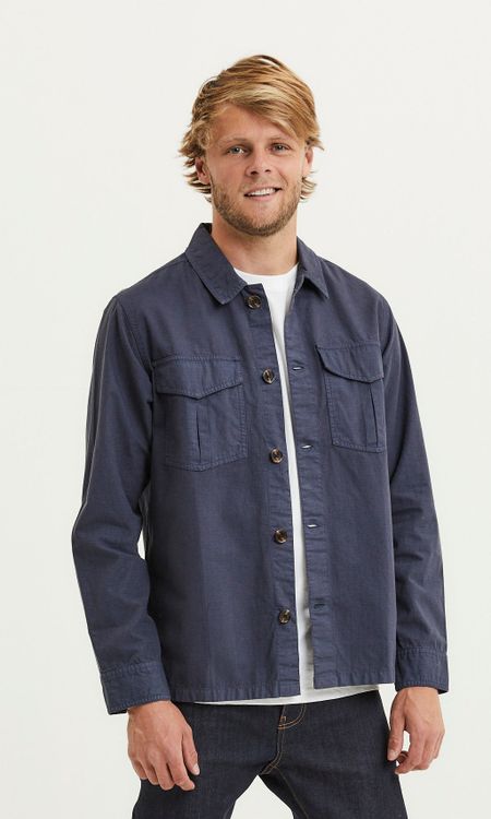 Veste marine en coton bio - pine