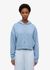 Sweat court zippé en coton bio | bleu "organic crop zip hood - seaside blue"