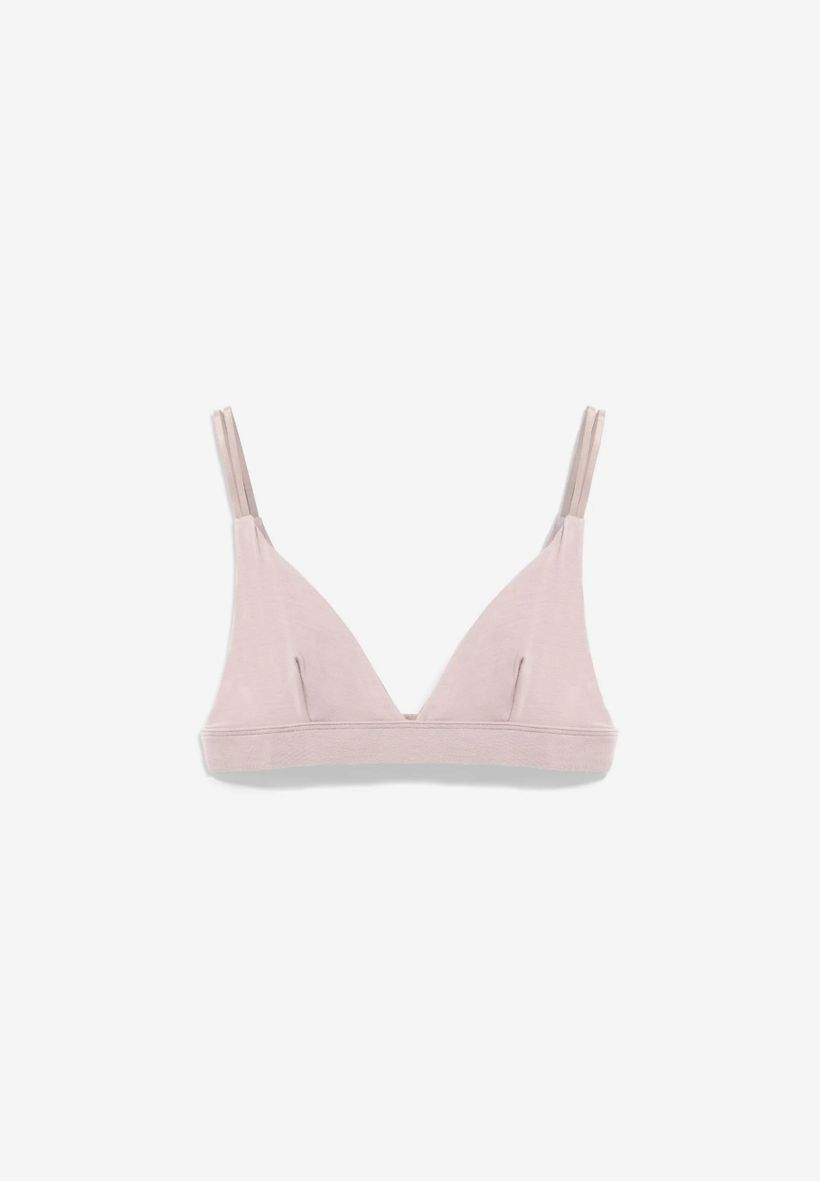 Soutien-gorge triangle en modal | rose "osilaa - grey blush" - Armedangels