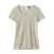 T-shirt beige en lin et polyester recyclé - mount airy scoop