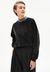 Sweatshirt en velours noir en coton bio - andaa black