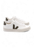 Baskets basses en cuir chromefree | blanc et kaki "campo leather extra white kaki" - Veja