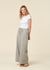 Pantalon ample en coton bio | rayé "flared pant - micro striped" - Rotholz - 4