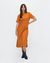 Robe longue orange en modal et coton bio - brandy dress - inca desert