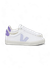 Baskets en coton bio et suède vegan | blanc et violet "campo canvas white swan lavande"