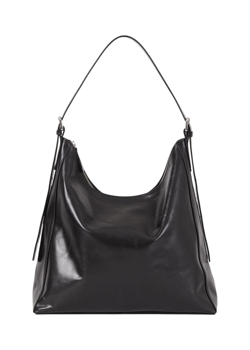 Sac cabas en cuir certifié | noir "hilo" - Vagabond