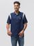 Chemise manches courtes marine en tencel - jack bowling