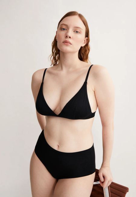 Soutien-gorge triangle en modal | noir "osilaa - black" - Armedangels