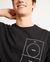 T-shirt imprimé noir en coton bio - ryan carl moon - Thinking Mu
