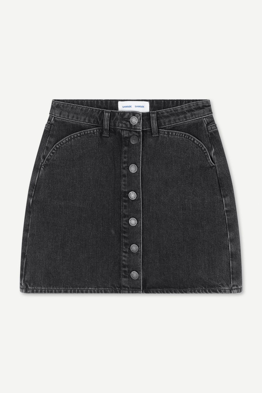 Jupe en jean noire en coton bio - norma skirt black blizzard femme