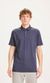 Polo rayé bleu nuit en coton bio - rowan