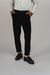 Pantalon chino droit noir en velours en coton bio - chuck black jet