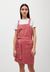 Robe salopette cintrée rose en coton bio - leoniaa