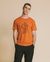 T-shirt imprimé terracotta en coton bio - human rights