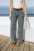 Pantalon rayé en coton bio | inez striped pants - blue/offwhite - Nudie Jeans