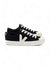 Baskets basses en coton bio | noir et blanc "nova canvas black pierre"