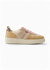 Baskets en cuir certifié | beige "baskets basses maxence f - ambre blanc nude"