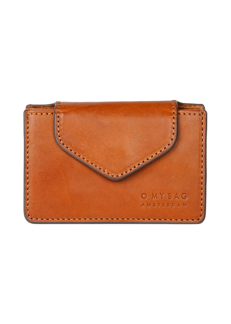 Portefeuille en cuir certifié | cognac "harmonica - cognac classic leather" - O My Bag