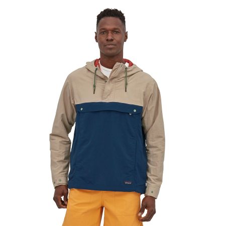 Anorak imperméable bicolore en matière recyclé - isthmus tidepool blue