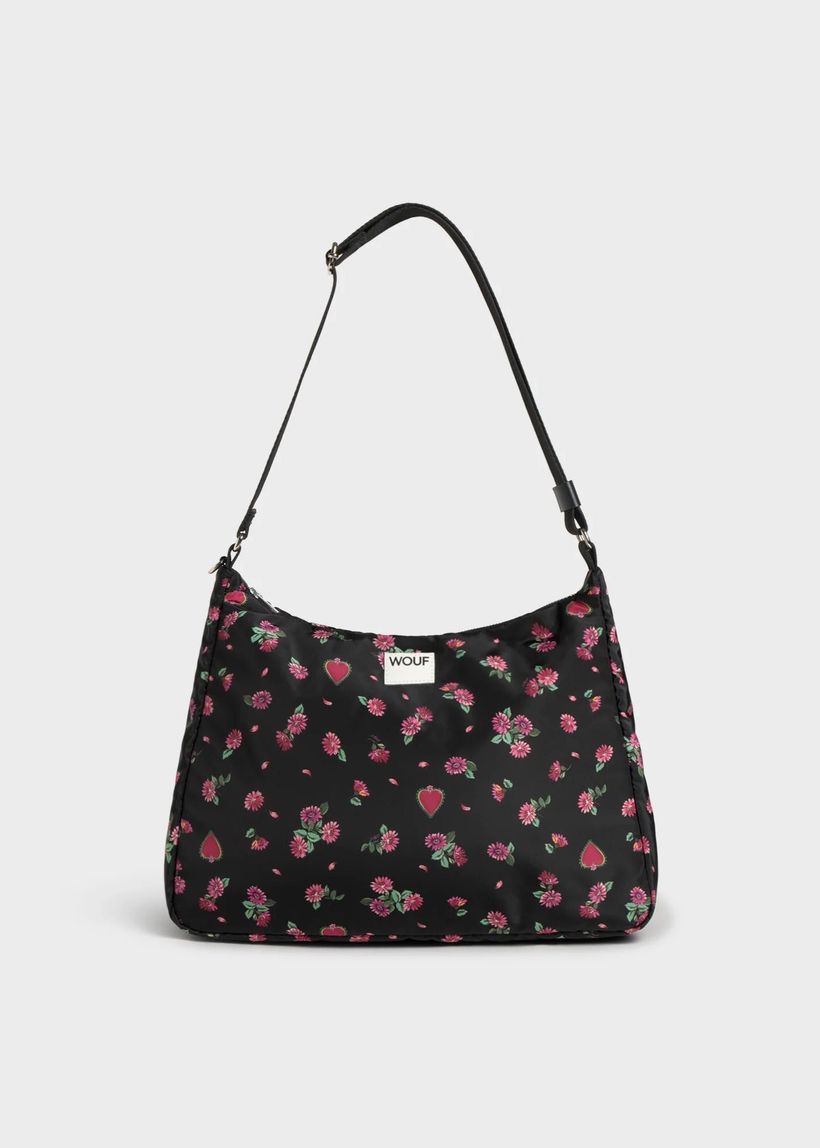 Sac épaule en matières recyclées | multicolor "bloom hobo bag - bloom" - Wouf